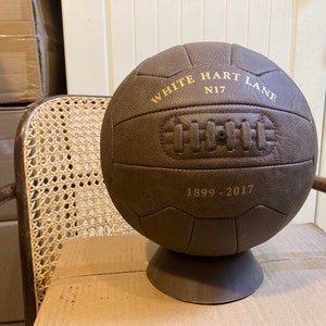 Vintage style football printed with WHITE HART LANE N17. A really  lovely gift for a Spurs football fan. (Size 5 football)