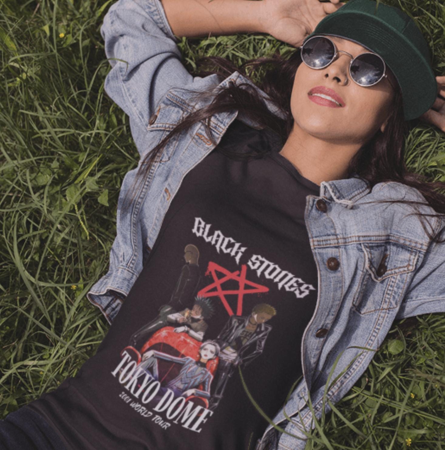 NANA アニメ ブラックストーンズ ツアー Tシャツ、ヴィンテージ ロック 