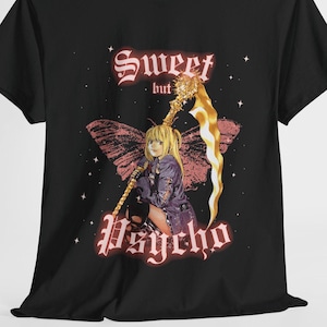 Misa Amane Sweet Psycho Death Note Unisex Cotton Tee | Anime Graphic Tee, Vintage Style Shirt, Street Wear, Gift for Friends