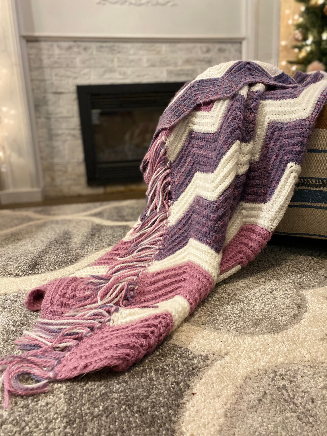 Vintage Crochet Blanket Handmade Etsy