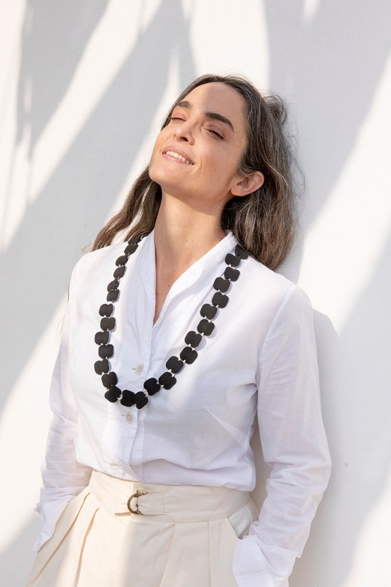 Necklace for button down shirt hotsell