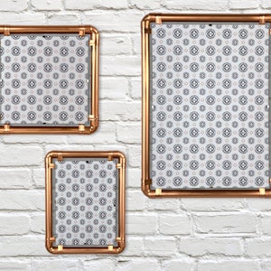 Copper Pipe Photo Frame Wall Mounted