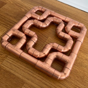 Copper Pipe Duo Trivet 2 in 1 Cross Design