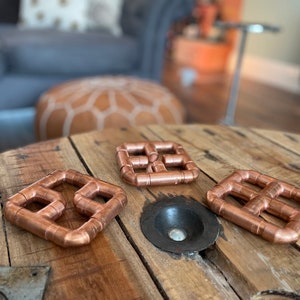 Copper Pipe Coasters Sets & Individually