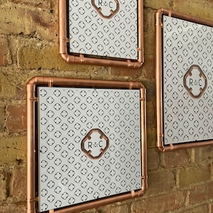 Chunky Copper Pipe Photo Frame Wall Mounted