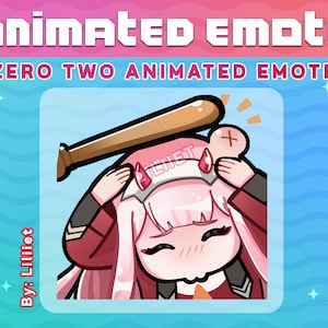 Animated Emote - Zero Two Bonk Animated Emote for Twitch or Discord | Zero Two Bonk Animated Alert for Twitch