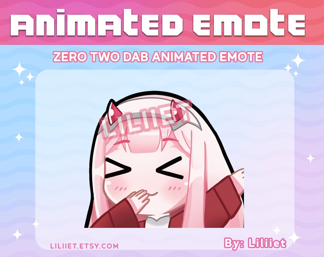 Animated Emote - Zero Two Dab Animated Emote for Twitch or Discord - Etsy
