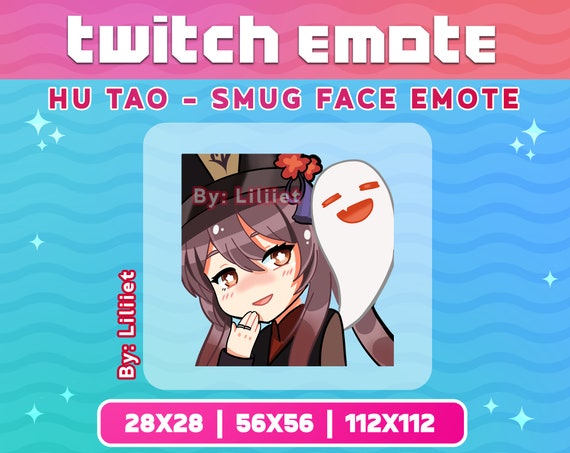 Hu Tao animated emote set / Genshin Impact emotes for twitch or