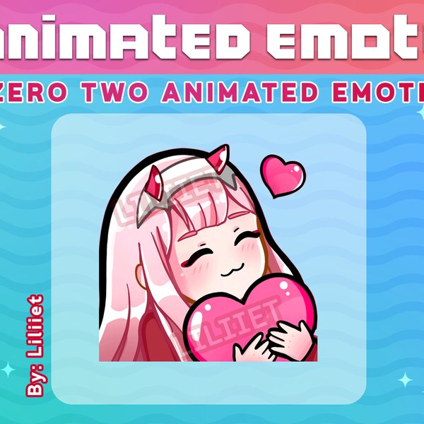 Twitch Zero Two Emotes Etsy
