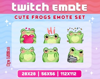 Schattige Kikker Emotes voor Streams, Twitch of Discord