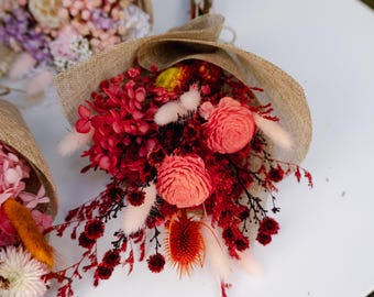 Handcrafted Dried Flower Bouquet, Everlasting Preserved Blooms, Mother's Day Gift