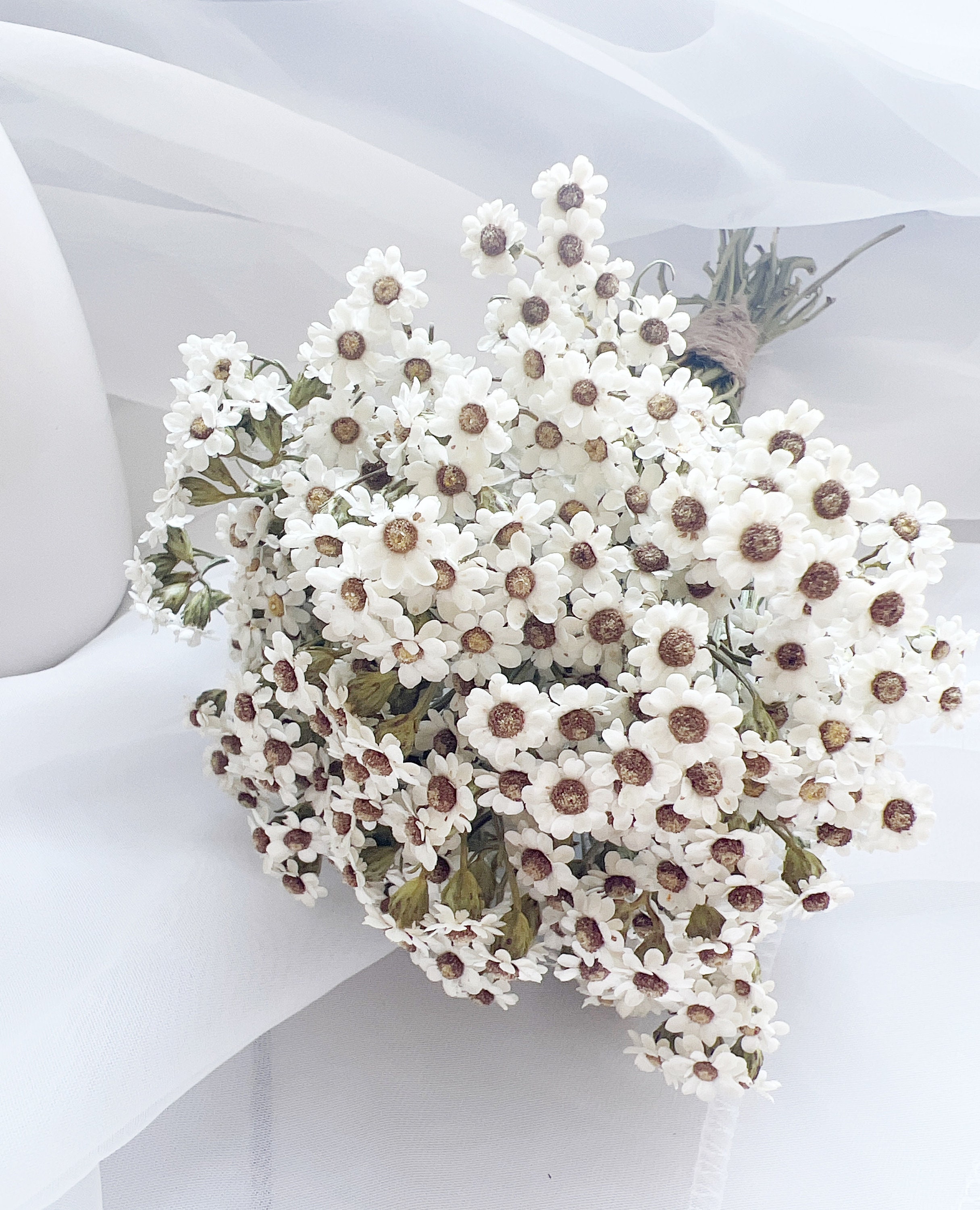 Natural Dried Baby's Breath Bouquet, Greenery Bridal Bouquet
