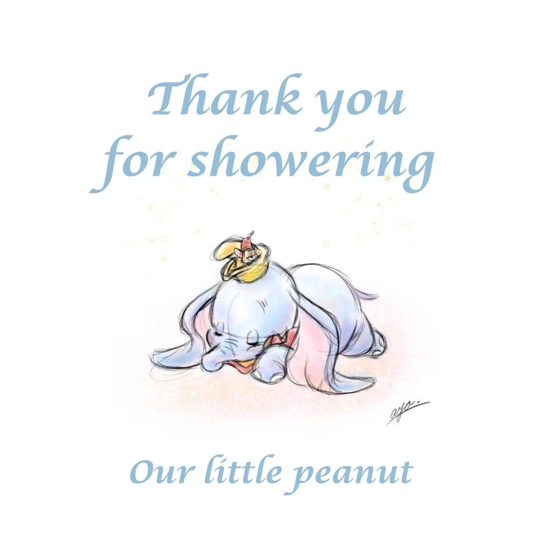 Dumbo Shower Favor Bag Tags or Event Sign - Etsy