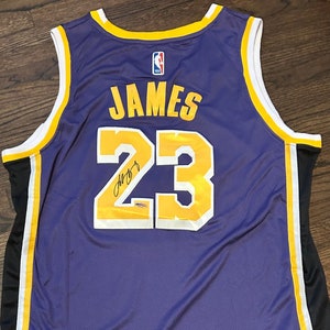 Nike LEBRON JAMES #23 LA Lakers Sunday White NBA Swingman Jersey sz Youth  XL