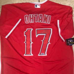 Los Angeles Angels of Anaheim Nike Official Replica Alternate Jersey - Mens  with Ohtani 17 printing