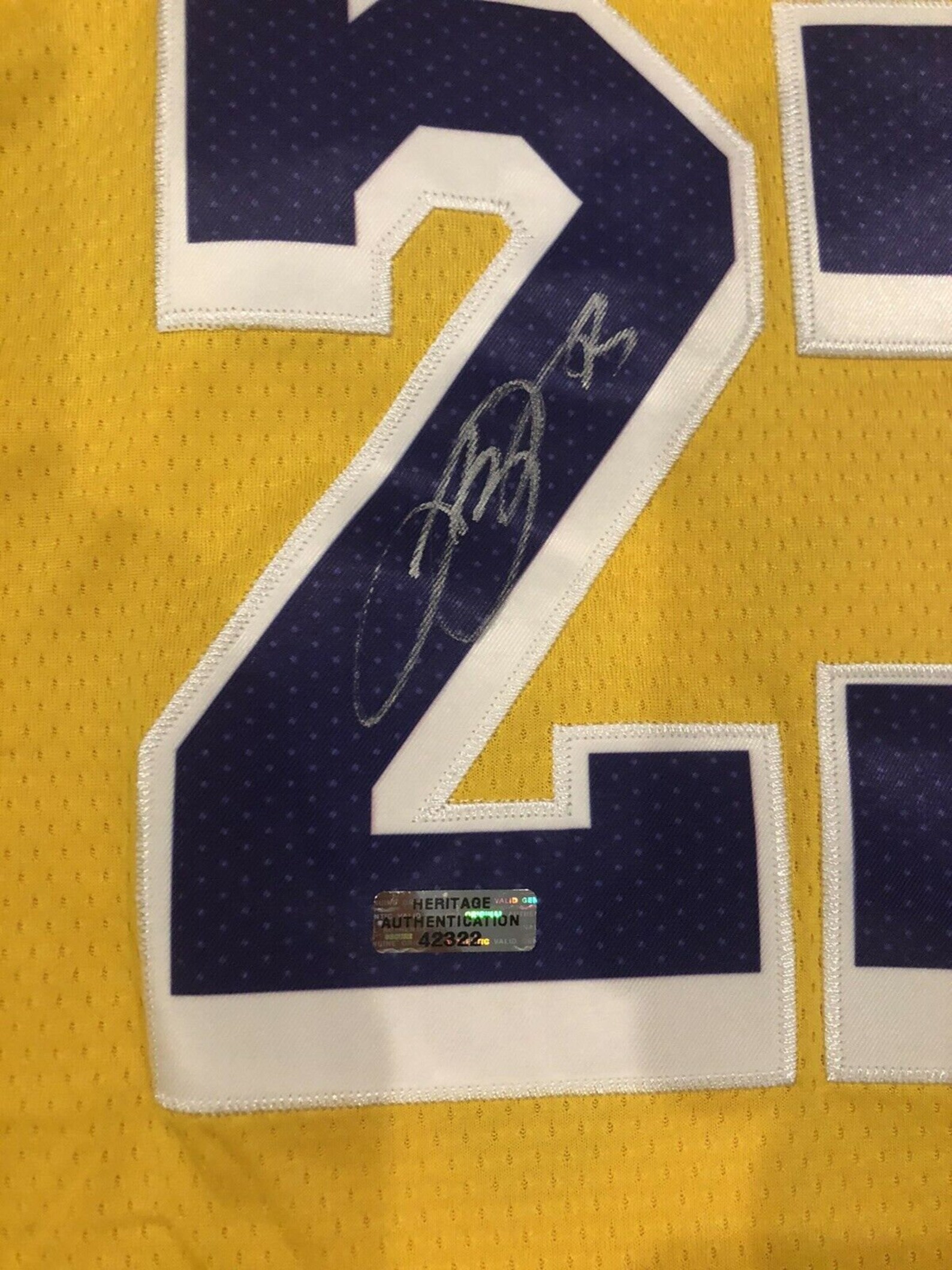 lebron james lakers jersey signed
