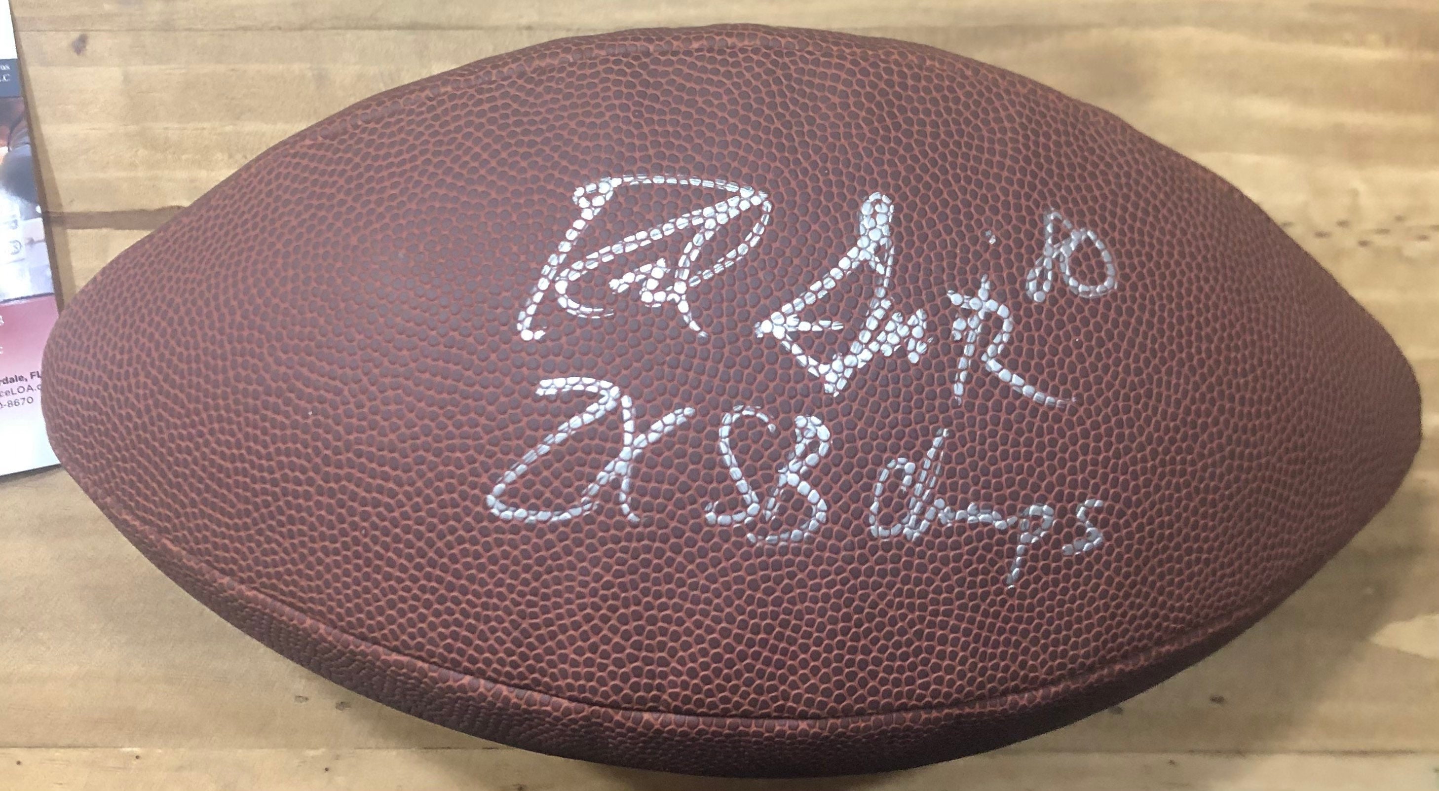 Rod Smith Signed Wilson NFL Football With James Spence Rod Smith Signed Wilson NFL Football With James Spence