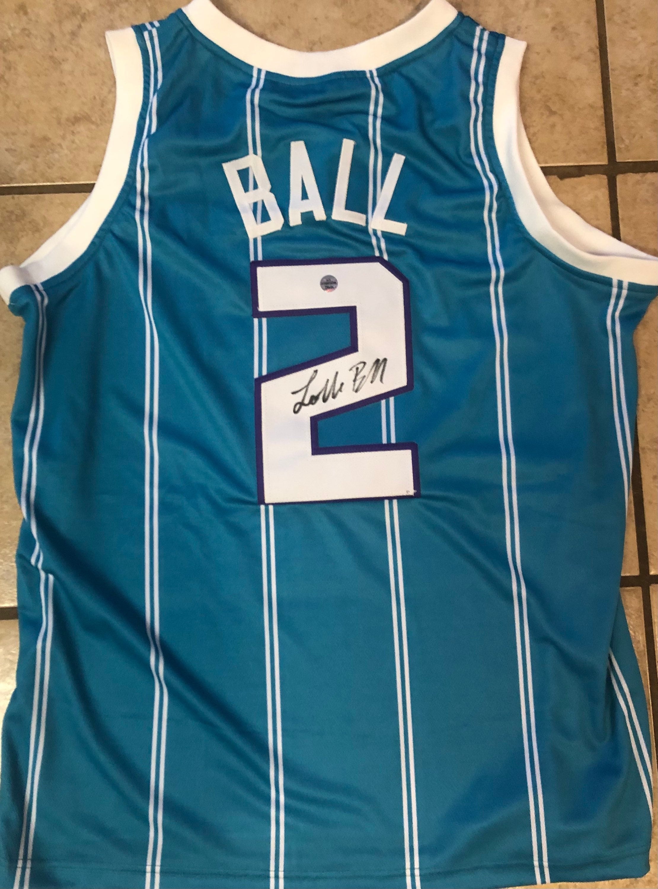 Lamelo Ball Signed Framed Custom Blue Pro Style Basketball Jersey