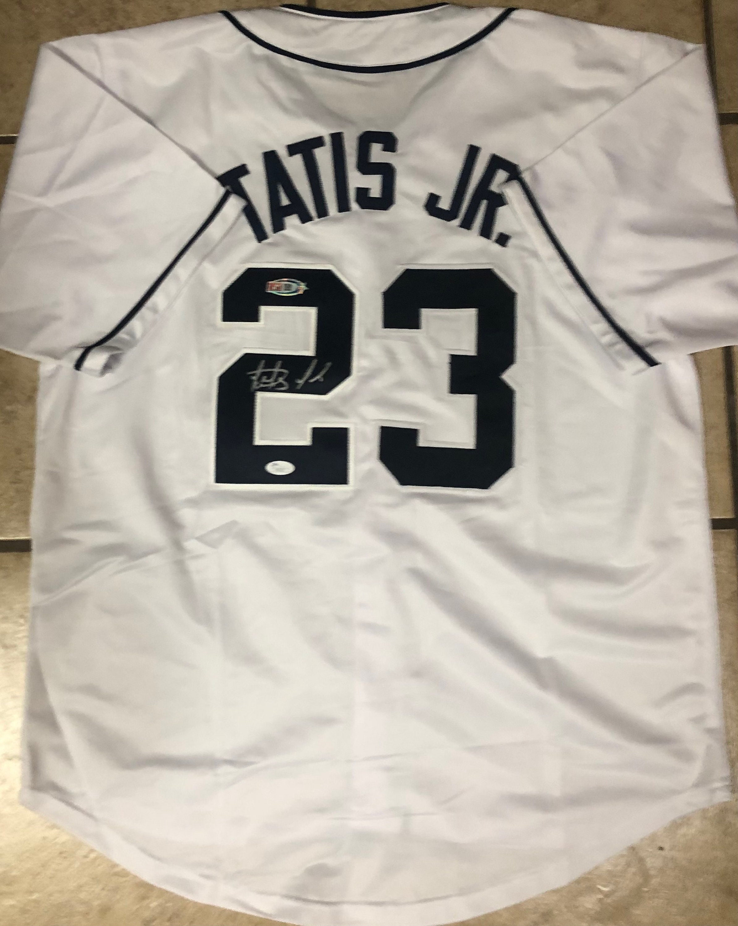  Fernando Tatis Jr San Diego Padres Signed Autograph Custom  Jersey White JSA Certified : Sports & Outdoors