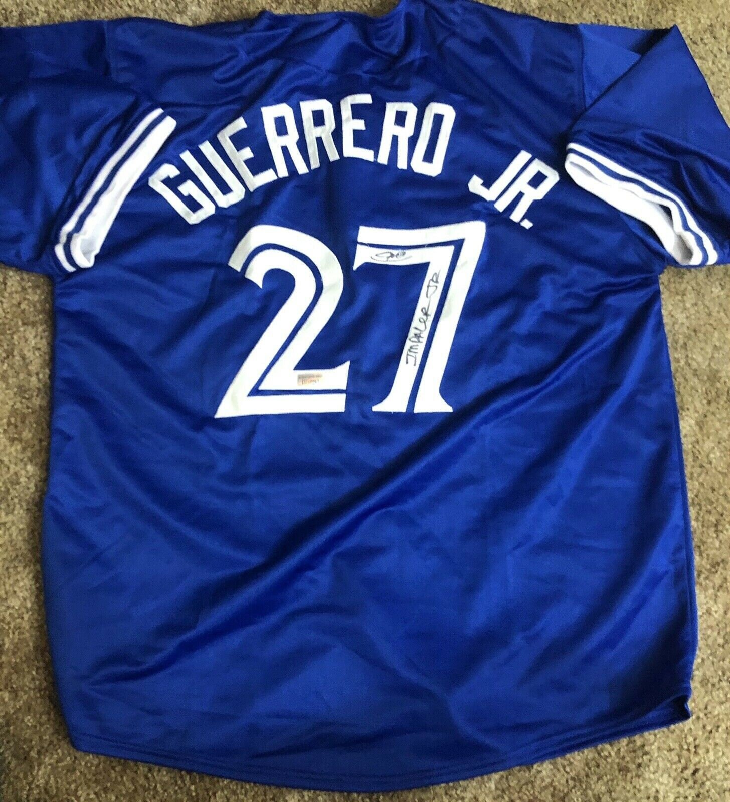 Vladimir Guerrero Jr. Signed Blue Jays Jersey Inscribed Impaler