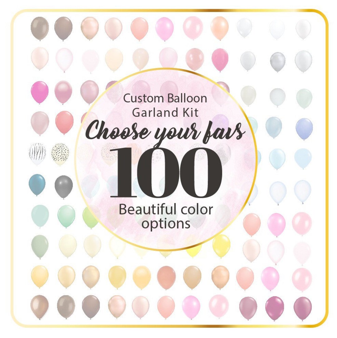 DIY Balloon Garland Kit|100+ Colors Choices|giant Balloons Included ...