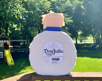 Don Julio blanco bottle Birthday Pinata - tequila Bottle 70  Piñata- 21st Birthday- Adult Pinata- Liquor Bottle Pinata