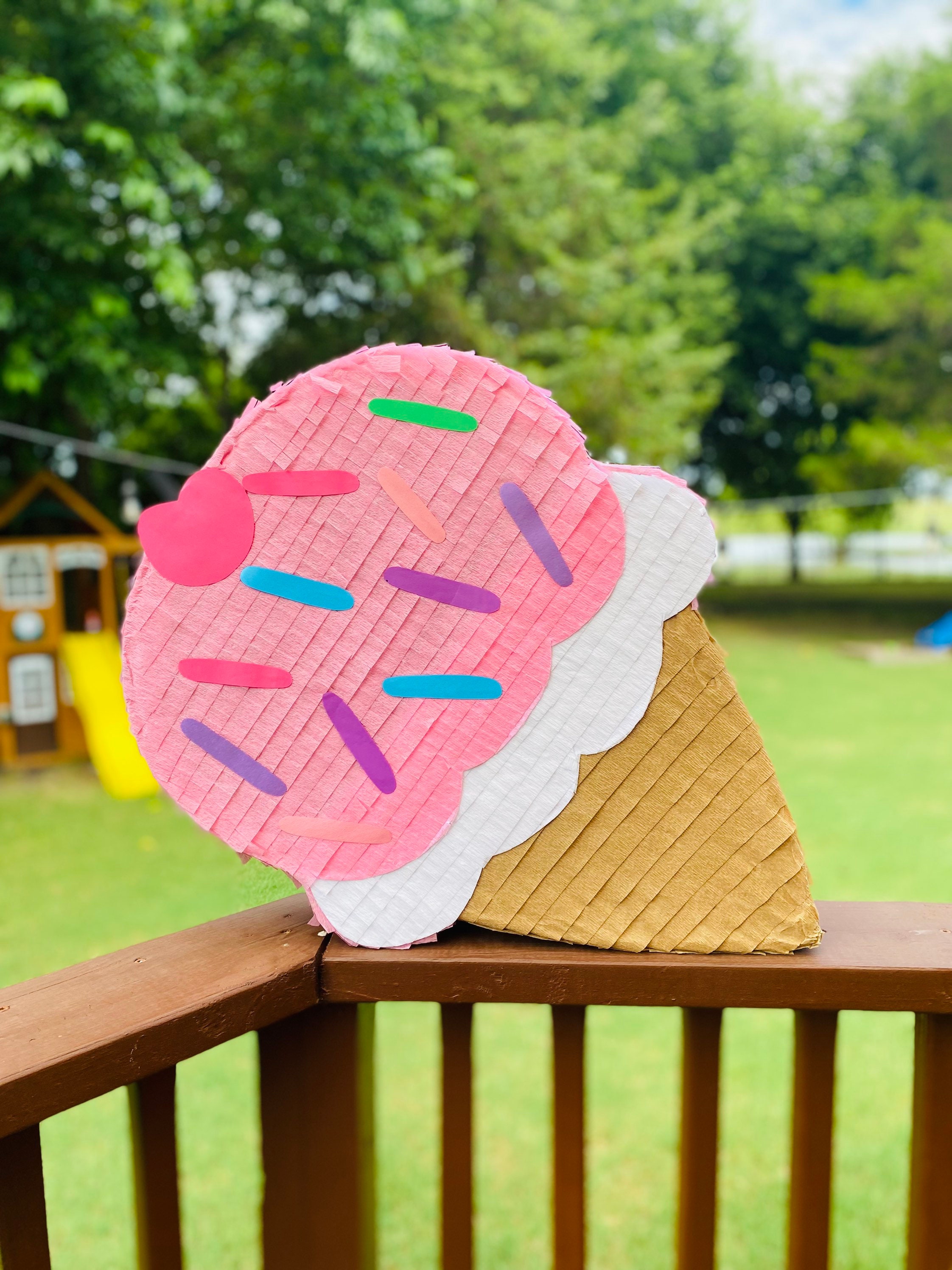 Ice Cream Cone Pinata Summer Pinata Birthday Party Etsy