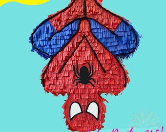 Op Spider Man geïnspireerde piñata