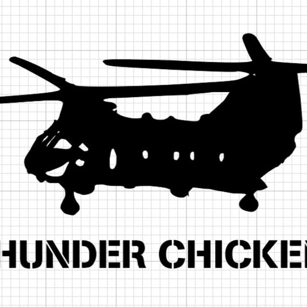 HMM-263 Thunder Chickens USMC CH-46 Helicopter Squadron Vinyl Car Decal