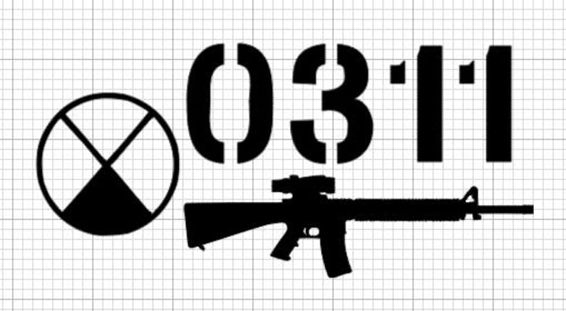 0311 USMC Rifleman Vinyl Car Decal - Etsy