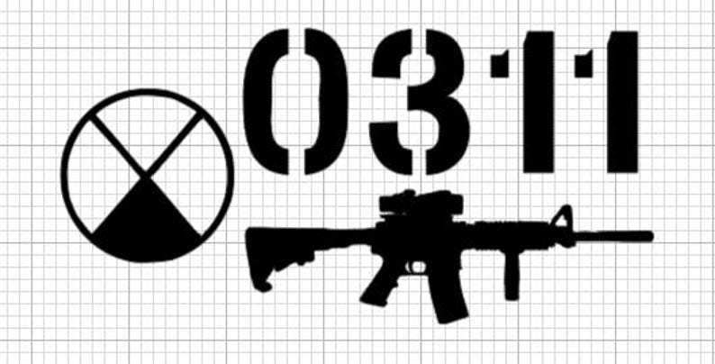 0311 USMC Rifleman Vinyl Car Decal - Etsy