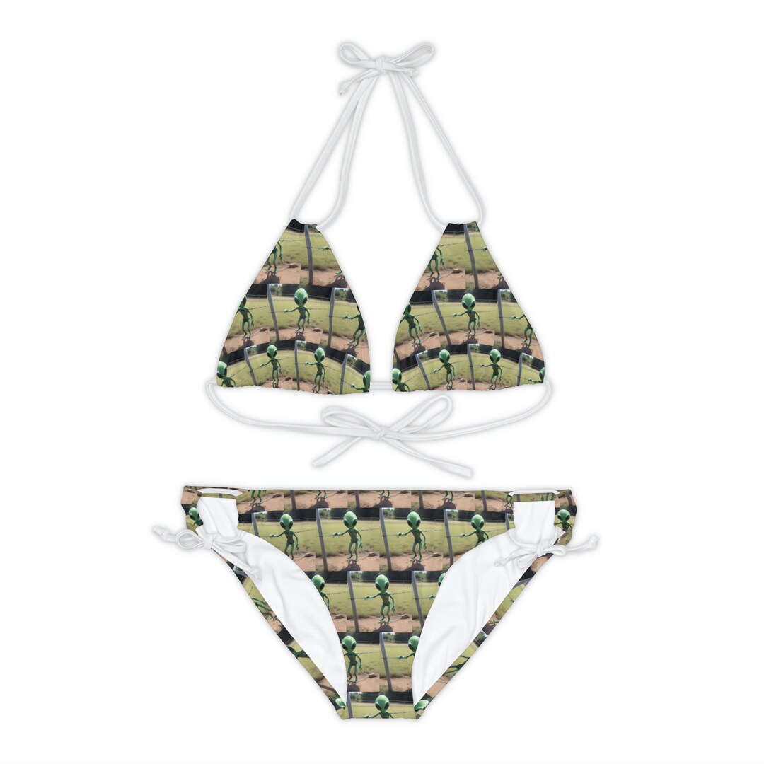 Strappy Alien Bikini Set AOP - Etsy