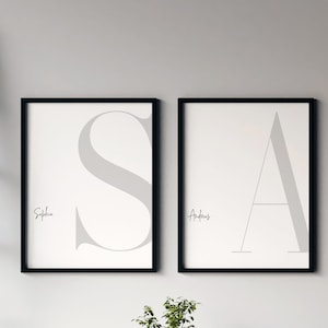 Poster Set, Letter Poster, Initials, Life Motto, Decoration, Saying, Idiom, Word, Gift,Set Up