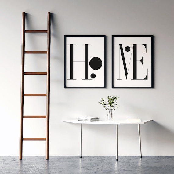 Poster Home, Typo-Poster, Doppelposter, Modernes Poster, Lebensmotto, Dekoration, Spruch, Redewendung, Wort, Geschenk,