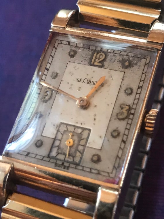 Jaeger LeCoultre Art Deco Gold Tank Watch, Circa 1