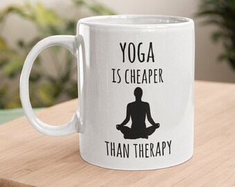 Yoga Mug, Yoga Gift, Therapy Mug, Yoga Teacher Mug, Yoga Inspiration Cup, Mindfulness Mug, Wellbeing Mug, Mental Health Mug, Self Care