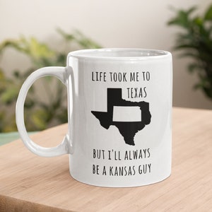 Kansas Mug, Kansas Gift, Moving Away Gift, Kansas Cup, State Mug, Funny Moving Gift, I Love Kansas, Friend Moving Away, Going Away Gift