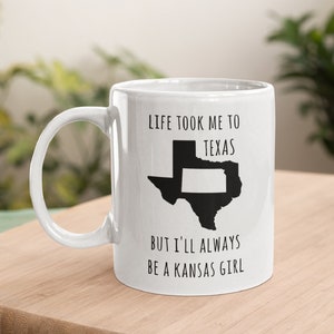Kansas Mug, Kansas Gift, Moving Away Gift, Kansas Cup, State Mug, Funny Moving Gift, I Love Kansas, Friend Moving Away, Going Away Gift