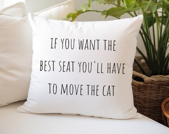 Cat Throw Pillow, Cat Lover Gift, Pet Pillow, Decorative Pillow, Housewarming Gift, Couch Pillow, Cushion Covers, Cat Mom Gift, Cat Cushion
