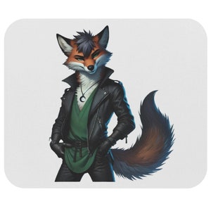 Furry Mousepad, Gaming Mousepad, Anime Mousepad, Furry Desk Mat, Furry Fox Mousepad, Fox Lover Office Mat, Fox Lover Gift, Animal Mousepad