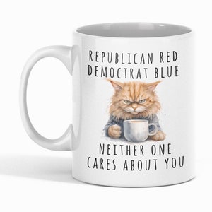 Republican Democrat Mug, Political Party, Political Activist, Politician Gift, Defund Politicians, Funny Political, Anti Government