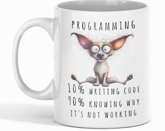 Techie Mug, Programmer Gift, Techie Gift, Programmer Mug, Geek Gift, Software Engineer, Computer Science, Office Mug, Hacker Mug