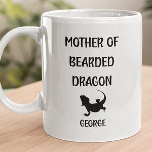 Mother Of Bearded Dragon Mug, Bearded Dragon Gift, Bearded Dragon Mom, Reptile Mug, Pogona Gifts, Reptile Lover, Cute Bearded Dragon