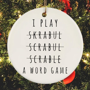 Scrabble Ornament, Word Game, Scrabble Gift, Scrabble Pun, Game Night, Funny Scrabble Gift, Board Game, Family Game Night, Scrabble Game