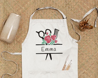 Custom Hair Stylist Apron, Hairstylist Apron, Hairdresser Apron, Salon Apron, Personalized Apron, Barber Apron, Stylist Smock