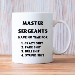 Master Sergeant Mug, Master Sergeant Gift, Sergeant Promotion, Master Sergeant Rank, New Master Sergeant, Army Master Sergeant MSG Promotion