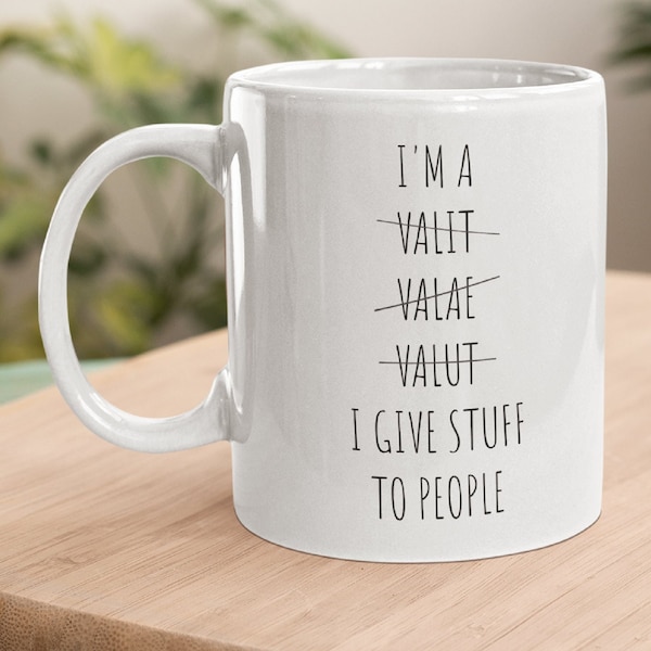 Funny Valet Mug, Valet Definition Cup, Valet Cup, Unique Valet Gifts, Manservant Gifts, Gentleman's Gentleman, Personal Attendant