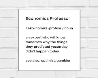 Rolig affisch för ekonomiprofessor, ekonompresent, väggkonst, affisch för definition av ekonom, present till ekonom, finansexpert