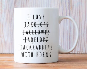 Jackalope Mug, Jackalope Gift, Cryptid Mug, Cryptid Gift, Rabbit Mug, Jack Rabbit, Mystical Creature Mug, Cryptid Jackalope Mug