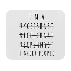 Receptionist Mousepad, Receptionist Gift, Best Receptionist, Funny Receptionist Gift, Receptionist Gift Idea, Front Desk Gift